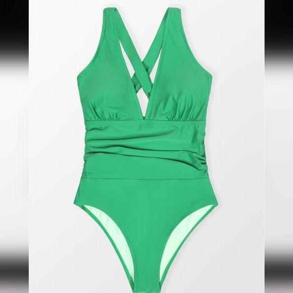 Cupshe Dessert & Daiquiris Shirred Tummy Control Plus Size 1 Piece OX 14-16 NWT - Picture 5 of 7